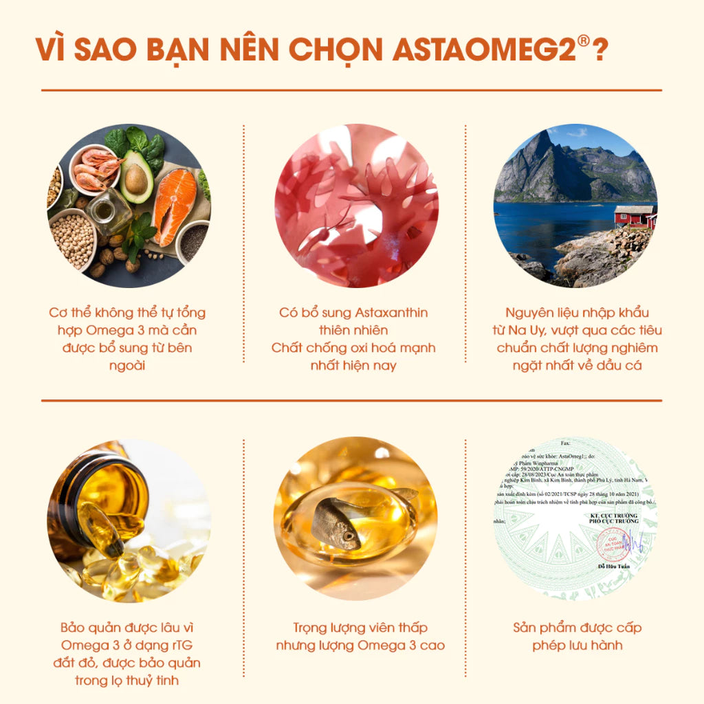 Dầu cá hỗ trợ tim mạch AstaOmeg2®