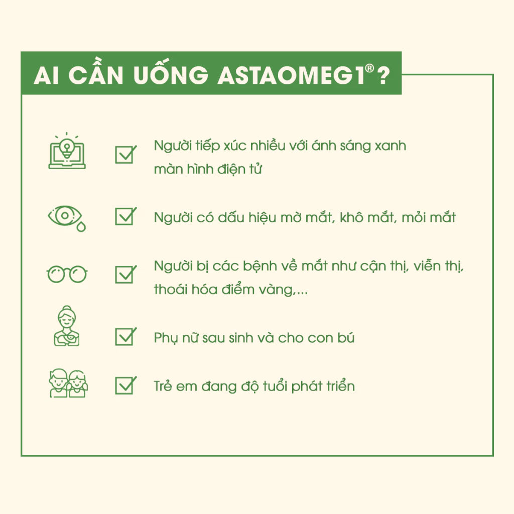 Dầu cá sáng mắt AstaOmeg1®