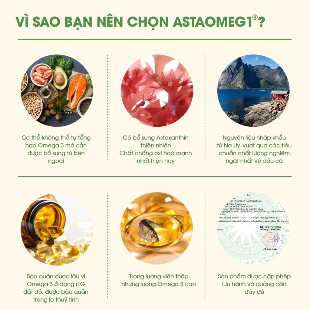 Dầu cá sáng mắt AstaOmeg1®